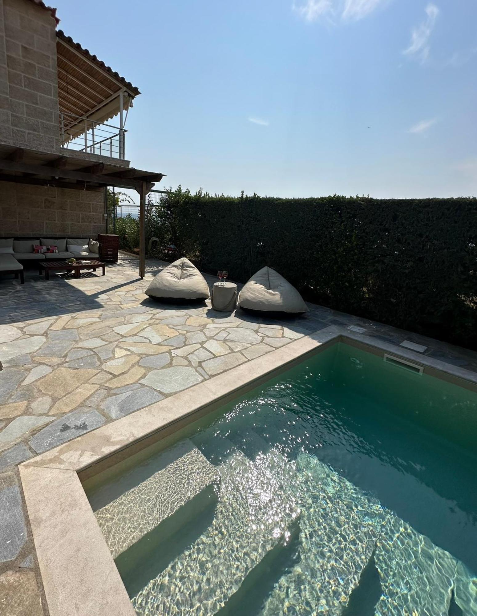 Villa Agia Marina 5M Walk To The Beach With Private Pool Eksteriør bilde